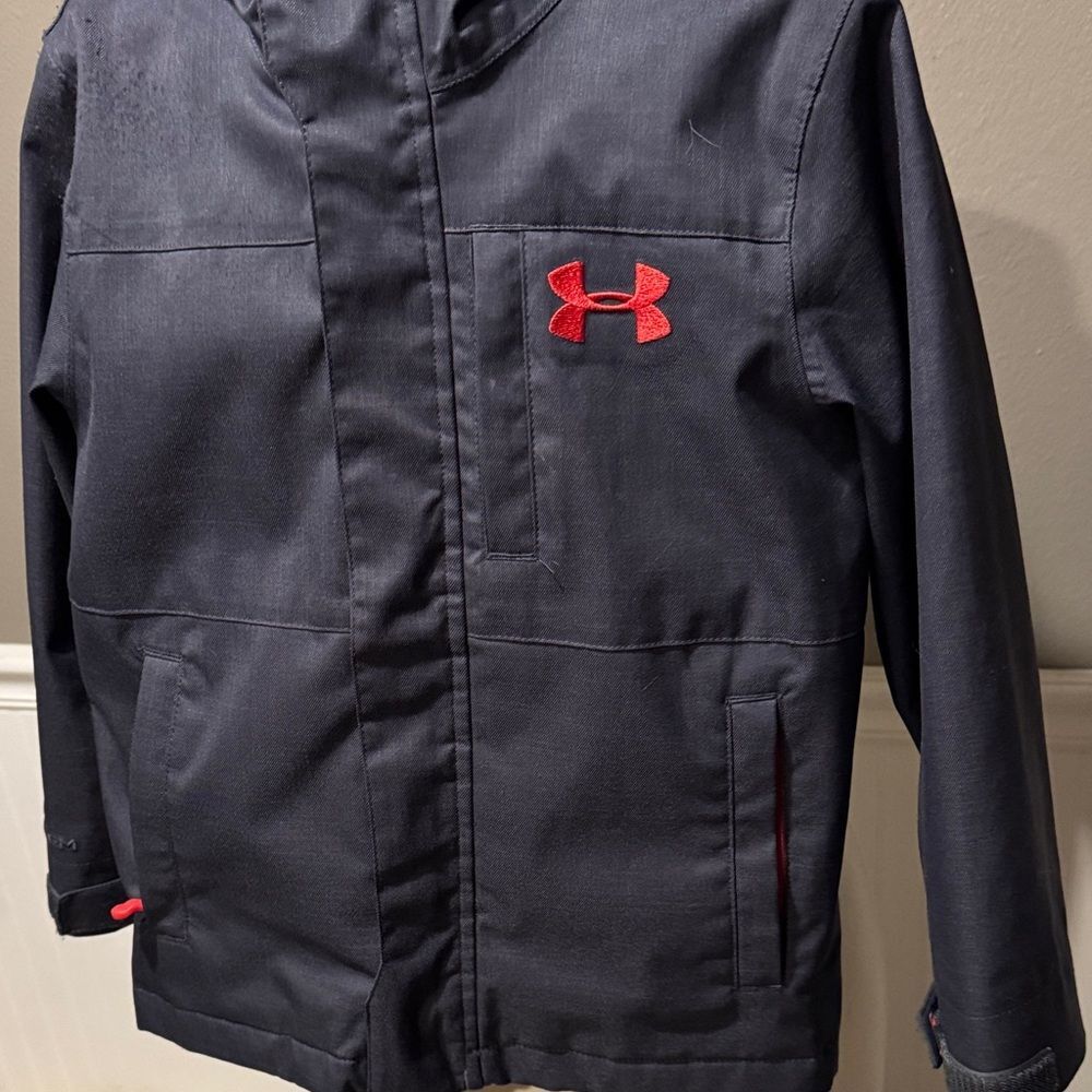 Under Armour Youth ColdGear Porter 3-in-1 Winter Jacket – Black/Red, Size XSmall